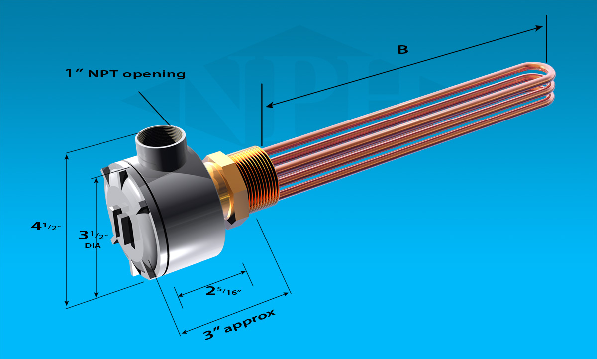 NEMA 4 and NEMA 7 - Enclosures- 3 Elements-No Thermostat-1 or 3 Phase Connection